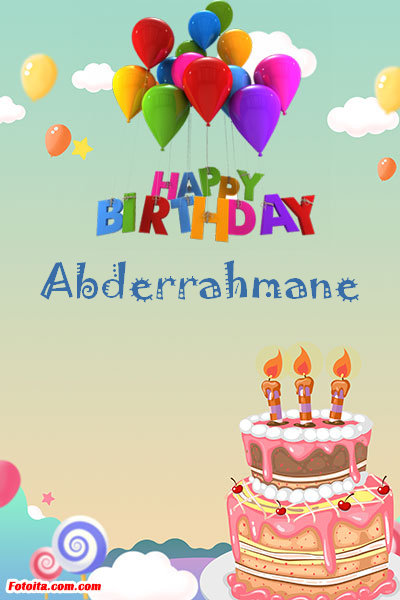 Abderrahmane - Buon compleanno Abderrahmane. Tanti Auguri Carte E Immagini