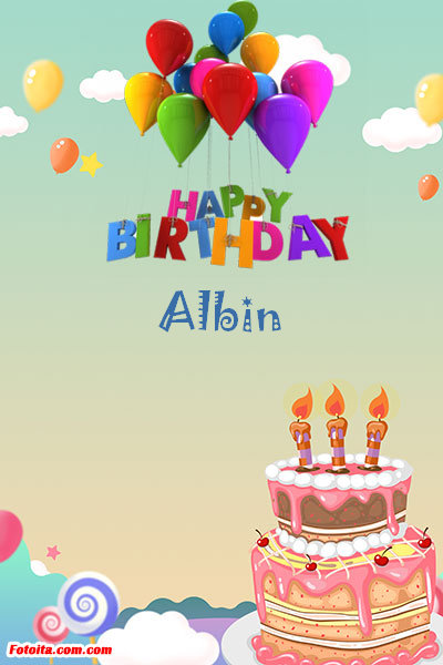 Albin - Buon compleanno Albin. Tanti Auguri Carte E Immagini