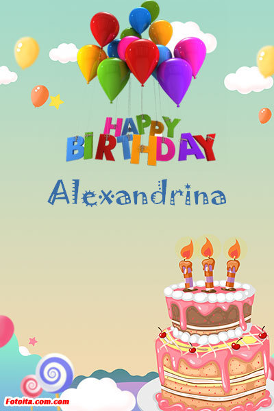 Alexandrina - Buon compleanno Alexandrina. Tanti Auguri Carte E Immagini