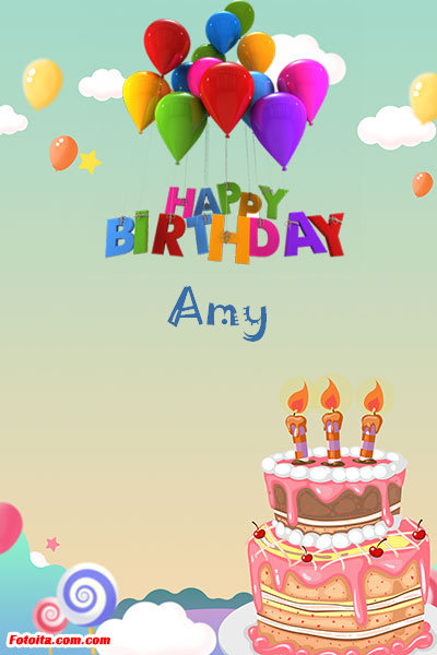 Amy - Buon compleanno Amy. Tanti Auguri Carte E Immagini