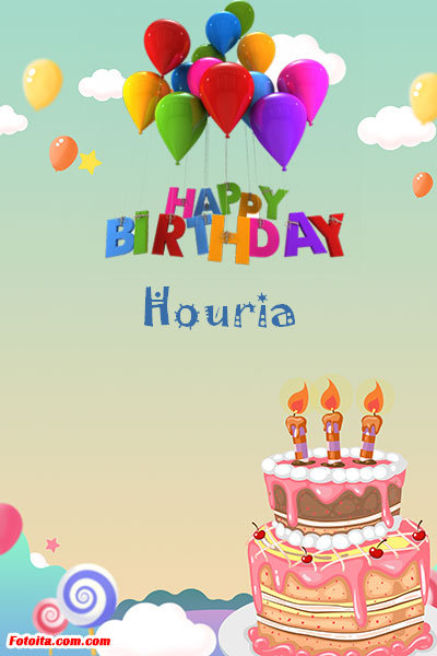 Houria - Buon compleanno Houria. Tanti Auguri Carte E Immagini