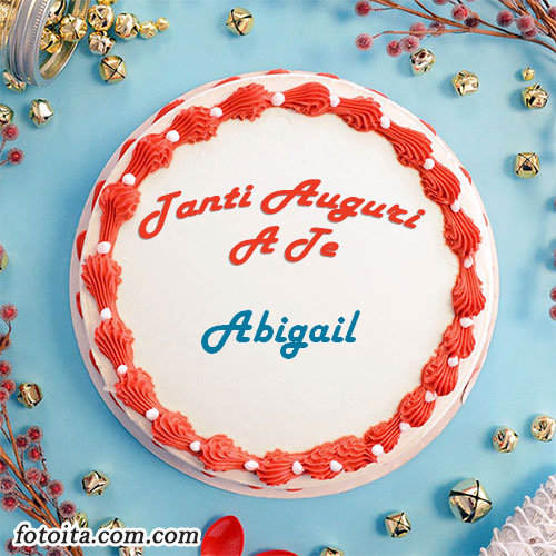 Buon compleanno Abigail nome sulla torta Immagine
