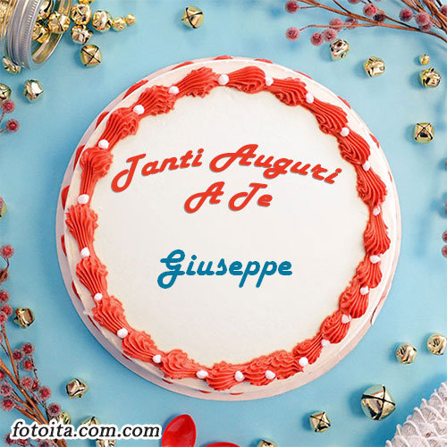 Buon compleanno Giuseppe nome sulla torta Immagine