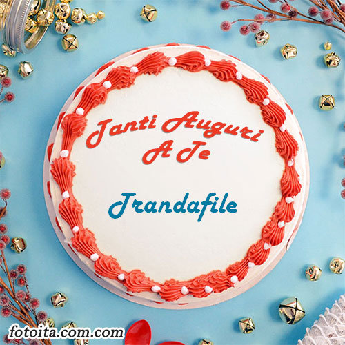 Buon compleanno Trandafile nome sulla torta Immagine