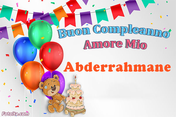 Buon compleanno Abderrahmane. tanti auguri di buon compleanno con nome
