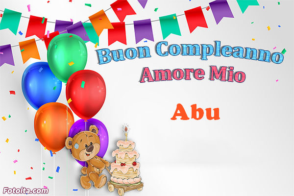 Buon compleanno Abu. tanti auguri di buon compleanno con nome