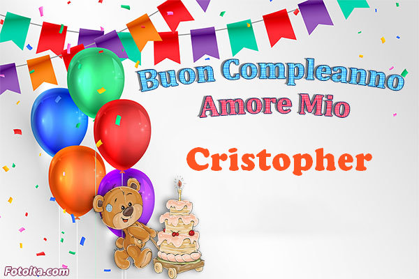 Buon compleanno Cristopher. tanti auguri di buon compleanno con nome