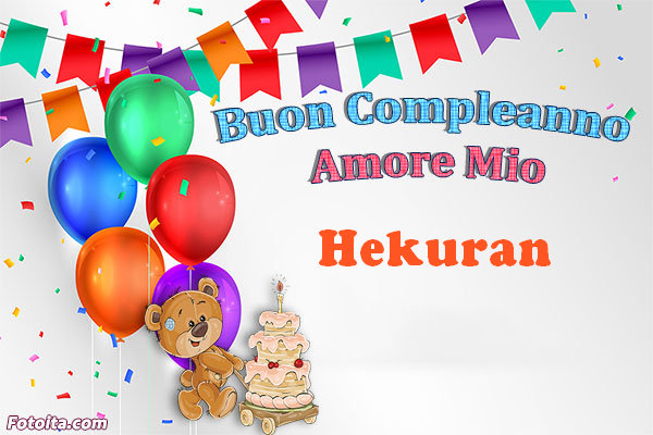 Buon compleanno Hekuran. tanti auguri di buon compleanno con nome