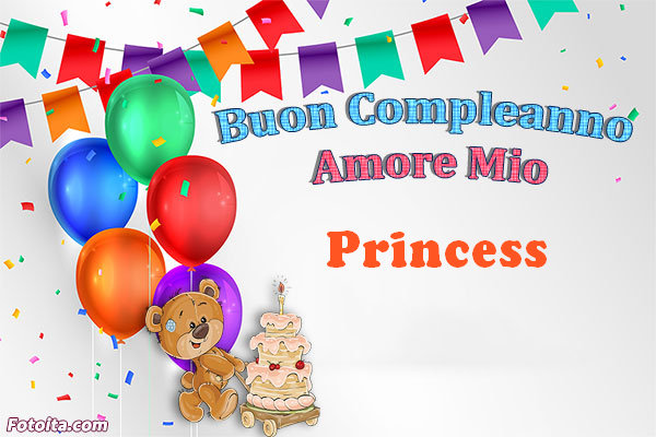 Buon compleanno Princess. tanti auguri di buon compleanno con nome