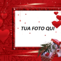 Cornice Per Foto Damore Cornice Molto Romantica 120x120 - Cornice Colorata Bella Rosa Rossa Photo Frames