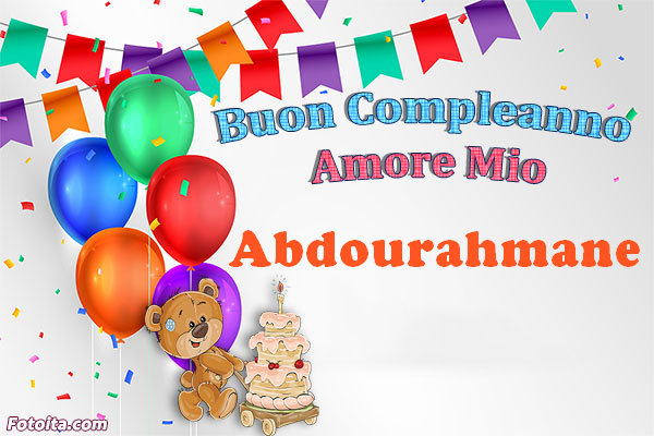 Buon compleanno Abdourahmane. tanti auguri di buon compleanno con nome