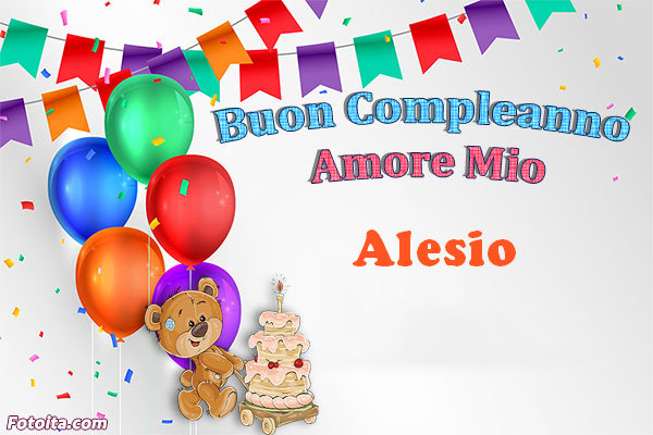 Buon compleanno Alesio. tanti auguri di buon compleanno con nome